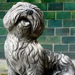 Stone Yorkie Sculpture Concrete Westie Dog Figurine Garden Statue Outdoor Terrier Ornament Memorial Decoration Lover Gift - thumbnail 4