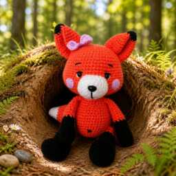 Fips The Little Fox, Crocheted Cuddly Toy, Handmade With Love, A Beautiful Gift For Birthdays, Baby Showers Or Christenings