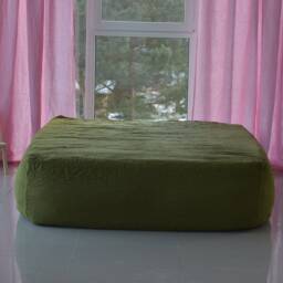 Linen Fitted Sheet in A Green Khaki Color Queen King Twin 100% Flax Softened Sheet Rose Linen Bedding - thumbnail 3