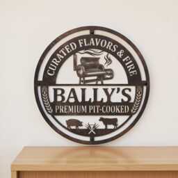 Personalized Metal Barbecue Wall Sign, Custom Grill Sign For Outdoor, Large Bbq Gift, Art Decor - thumbnail 3
