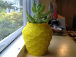 Scales 3D Printed Planter - Succulent Mini Modern Geometric Design Made To Order Choose Your Color & Size New Colors - thumbnail 1