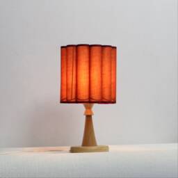 Handmade Brown Fabric Drum Lampshade, Home Furnishing - thumbnail 4