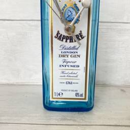 Bombay Sapphire Gin Bottle Clock Freestanding - Larger 1 Litre - thumbnail 3