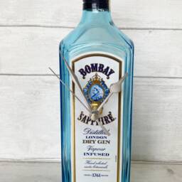 Bombay Sapphire Gin Bottle Clock Freestanding - Larger 1 Litre - thumbnail 2