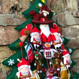 Decorative Fir Tree Made Of Felt. Christmas Decor. Felt . Advent Calendar. Christmas Gifts.christmas Decor - thumbnail 2
