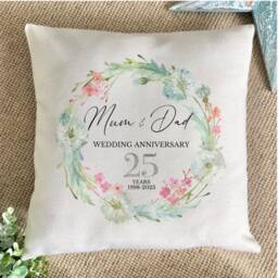 Personalised Silver Wedding Anniversary Cushion - thumbnail 2