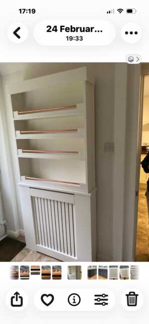 The Draycot Handcrafted Radiator Bookcase Storage Cabinet Custom Colour - image 1