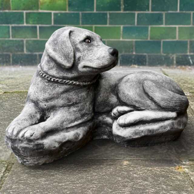Stone Labrador Figurine Concrete Dog Statue Outdoor Pet Sculpture Cement Animal Ornament Dog Lover Gift Handmade Decor Yard Art - image 1