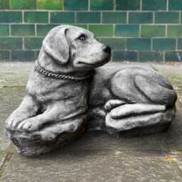 Stone Labrador Figurine Concrete Dog Statue Outdoor Pet Sculpture Cement Animal Ornament Dog Lover Gift Handmade Decor Yard Art - thumbnail 1