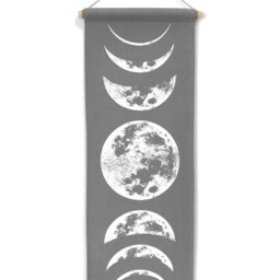 Moon Phases Wall Hanging, Lunar Tapestry Boho Decor, Witchy Gifts, Full Art - thumbnail 4