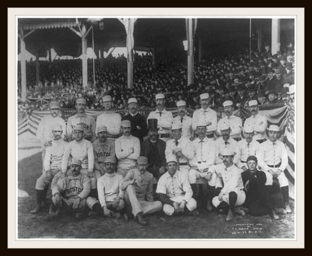 Vintage Historic Reproduction Photo Ny Plays Boston 1886 Unframed, Baseball Photo