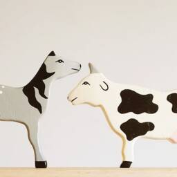 Handmade Wooden Farm Animal Toys Waldorf Toys Set - thumbnail 3