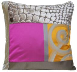 Velvet Pillow Trow Case Silk Patchwork Decorative Cushion Cover Orange Pink Grey Silver Unique Design Home Decor Sofa