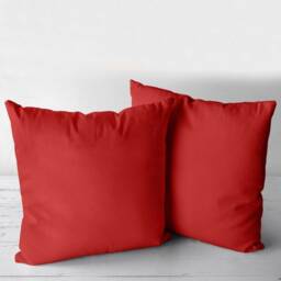 Red Cotton Pillow Cover Christmas Home Decor, Custom Sizes - thumbnail 2