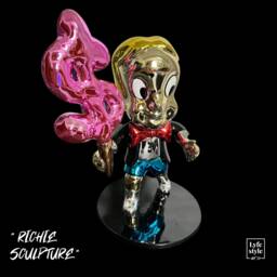 Richie Rich Sculpture Chrome Finish, Pop Art Home Decor