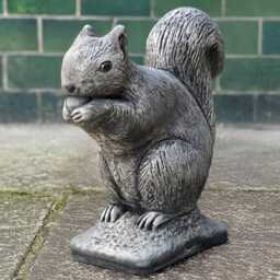 Squirrel Statue Concrete Animal Figurine For Garden Wildlife Sculpture Stone Squirrel Outdoor Ornament Yard Rustic Woodland Decoration - thumbnail 1