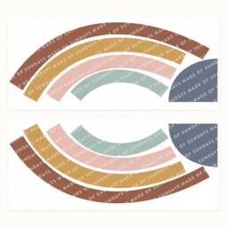 Mural Rainbow Wall Decal Muted Colors, Plastic-Free Sticker - thumbnail 4