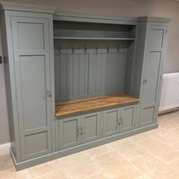 Large Country Boot Room Bench - thumbnail 1