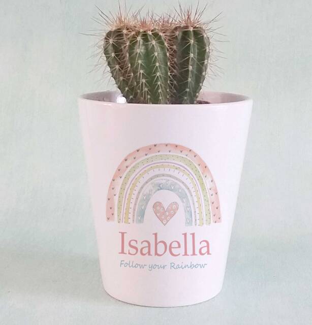 Personalised Ceramic Plant Pot Custom Garden Gift For Lovers - image 1