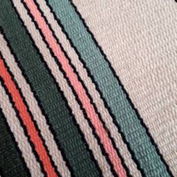 Handwoven Wool Rug Runner Striped Boho Fringe - thumbnail 4