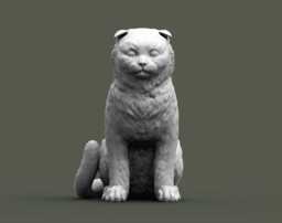 Scottish Fold Cat Sitting Up-3D Printed - For Lovers, Ornament, Memorial, Gift