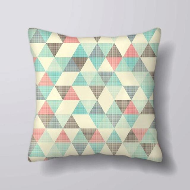 Triangle Pattern -Cushion Cover Case Or Stuffed With Insert