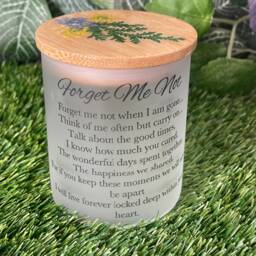 In Loving Memory Forget Me Not Tea Light Remembrance Candle, Not Flowers, Add A Photo, Bereavement Gift, Sympathy Gift - thumbnail 3