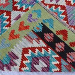 6x8 Ft Afghan Maimana Kilim Rug, Flatweave New Chubi Tribal Turkmen Oriental Rug, Vintage Rug For Bedroom, Living Room Carpet - thumbnail 4