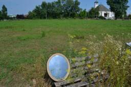 Oval Mirror, Wine Barrel Hoop Boho Iron Framed Rustic Country Home Unusual Large Mirror