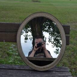 Oval Mirror, Wine Barrel Hoop Boho Iron Framed Rustic Country Home Unusual Large Mirror - thumbnail 4