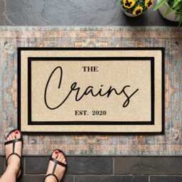 Personalised Family Name Entrance Rug, Tough Front Door Mat - thumbnail 3