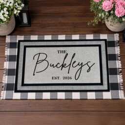Personalised Family Name Entrance Rug, Tough Front Door Mat - thumbnail 4