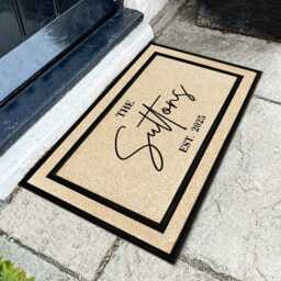 Personalised Family Name Entrance Rug, Tough Front Door Mat - thumbnail 2