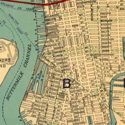 Old Map Of Brooklyn Reproduction, Restored From 1924, Fine Print For House Decoration - thumbnail 3