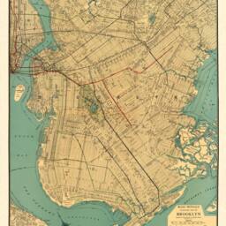 Old Map Of Brooklyn Reproduction, Restored From 1924, Fine Print For House Decoration - thumbnail 2