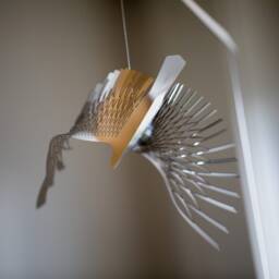 Stainless Steel Bird Mobile, Kinetic Art Sculpture