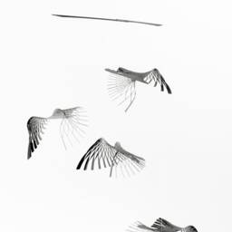 Stainless Steel Bird Mobile, Kinetic Art Sculpture - thumbnail 3