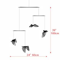Stainless Steel Bird Mobile, Kinetic Art Sculpture - thumbnail 4