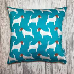 Jack Russell Dog Print Cushion Cover - Home Decor, Pillow Cover, Home & Living, Decorative Pillow, 38x38 cms - thumbnail 1