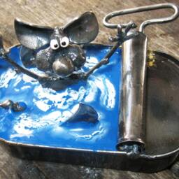 Mouse in Sardine Tin Bath With Circling Sharks - thumbnail 2