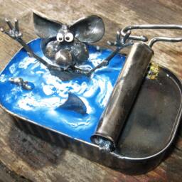 Mouse in Sardine Tin Bath With Circling Sharks - thumbnail 3