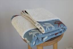 Baby Blanket Crib Soft 100% Cotton Fox Woodland Animals Baby Shower Gift