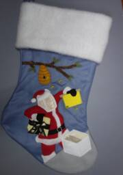 "Bee Keeper Gift Christmas Stocking""Santa Bee-Ing Busy Off Season" - thumbnail 1