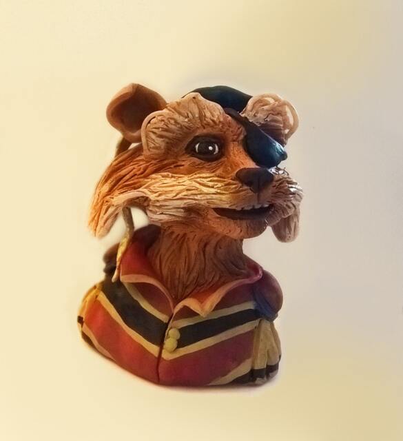 Labyrinth - Sir Didymus Handmade Polymer Clay Action Figure. Unique Collectible - image 1