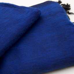 Green Yak Wool Blanket Shawl Hand-Loomed Travel Wrap - thumbnail 4