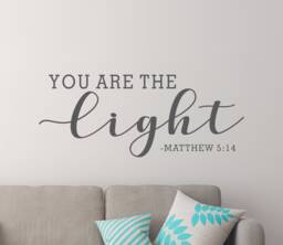 You Are The Light Wall Decal, Matthew 514, Be Decal - thumbnail 1