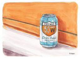 Fifty West Doom Pedal Beer Can Watercolor Print, Cincinnati Beer, Brewery, Art - thumbnail 1