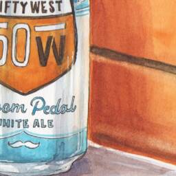 Fifty West Doom Pedal Beer Can Watercolor Print, Cincinnati Beer, Brewery, Art - thumbnail 3