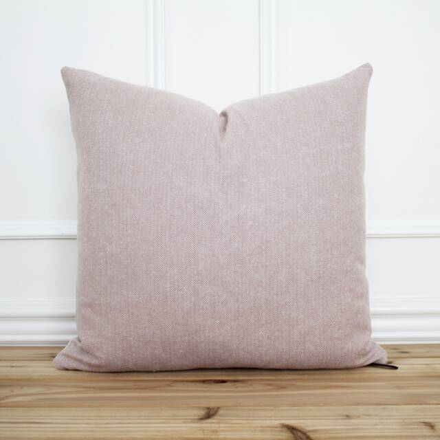 Blush Stripe Flannel Pillow Cover 20 X Pink Decorative Designer 16 26 Throw -- Bianca - image 1