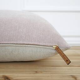 Blush Stripe Flannel Pillow Cover 20 X Pink Decorative Designer 16 26 Throw -- Bianca - thumbnail 2